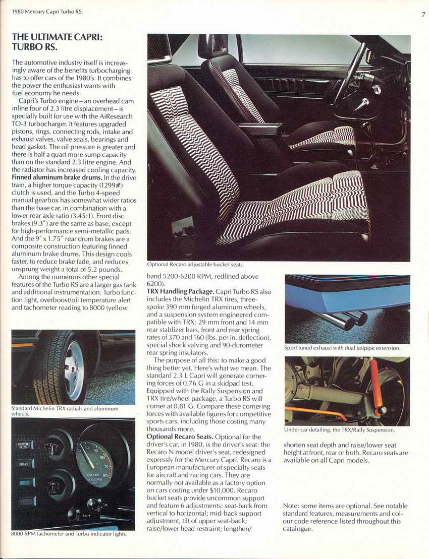 1980 Mercury Capri Canadian Brochure Page 3